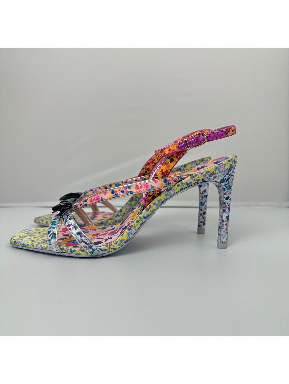 Sophia Webster Laurellie Floral Silk & Leather Slingback Sandals EU 40 US 9 - Picture 5 of 14